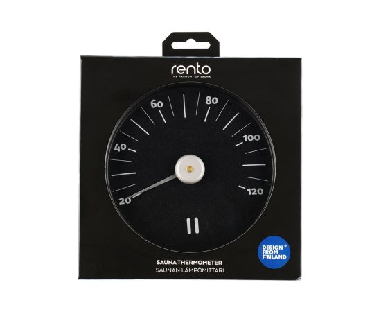 Термометр для сауны RENTO BLACK, D15x2см