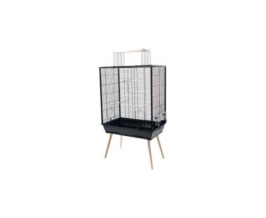 Клетка для птиц ZOLUX Neo JILI XL, черная 81x48x132 см