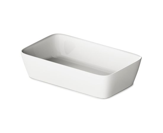 PAA izlietne Quadro On, 555x335 mm, bez pārplūdes , akmens masas, glossy alpine white Vannas istabas izlietnes