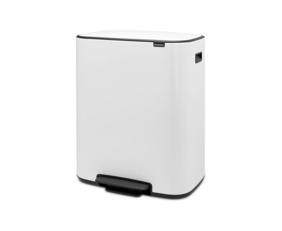 BRABANTIA BO atkritumu tvertne ar pedāli 2x30L balta Papīra - atkritumu grozi