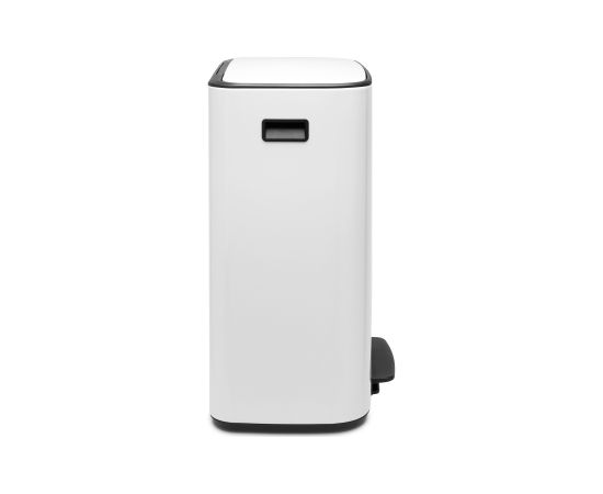 BRABANTIA BO atkritumu tvertne ar pedāli 2x30L balta Papīra - atkritumu grozi