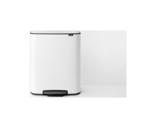 BRABANTIA BO atkritumu tvertne ar pedāli 2x30L balta Papīra - atkritumu grozi