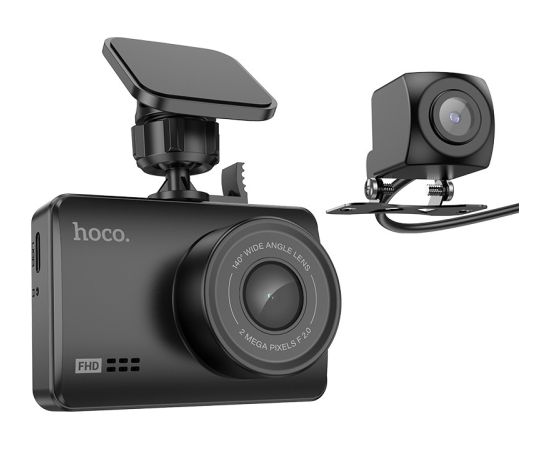Автомобильный видеорегистратор Hoco DV3 Dual Channel Driving Recorder With Display
