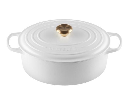 Le Creuset Čuguna katls ovāls 31cm / 6,3L balts