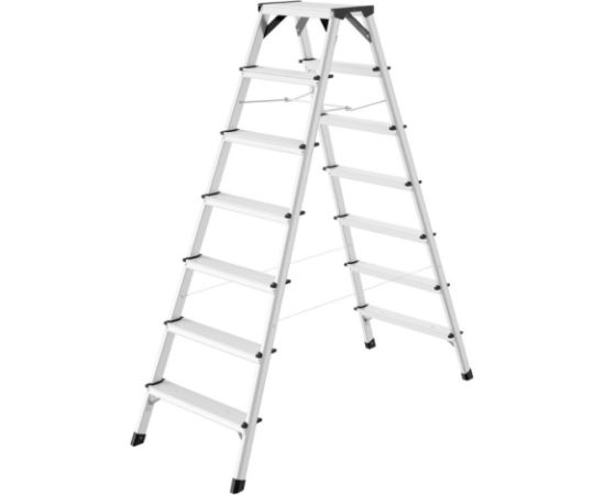 Hailo Kāpnes divpusējās D60 StandardLine / alumīnija / 2x7 pakāpieni