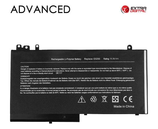 Extradigital Аккумулятор для ноутбука DELL RYXXH, 3600mAh, Extra Digital Advanced Portatīvo datoru baterijas
