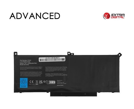 Extradigital Аккумулятор для ноутбука DELL  F3YGT, 7200mAh, Extra Digital Advanced
