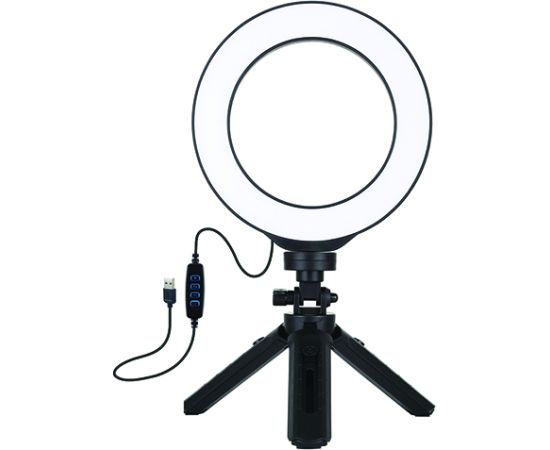 Puluz LED Ring Lamp 16cm With Pocket Tripod Mount 12-14.5cm, USB