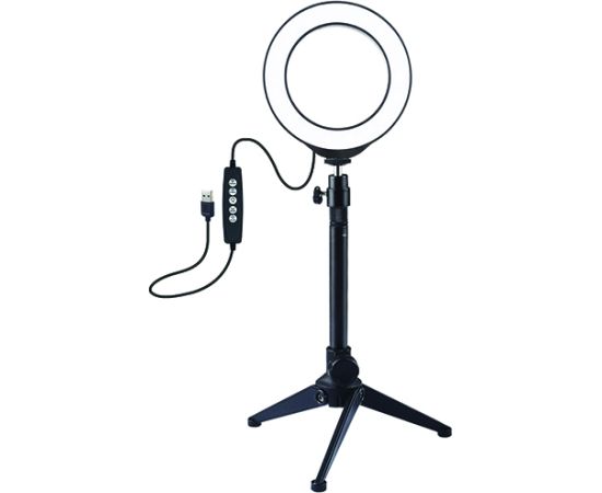 Puluz LED Ring Lamp 12cm With Desktop Tripod Mount Up To 24.5cm, USB, RGBW