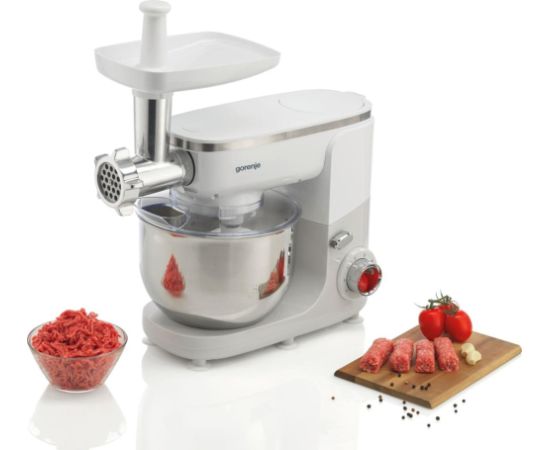 Food processor GORENJE MMC1005W Planetary robot 1000 W, 4.8 L White, Grey Virtuves kombaini