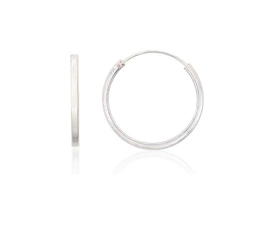 Sudraba auskari-riņķīši #2203965, Sudrabs 925°, 1.2 gr.