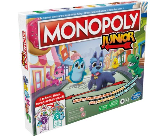 MONOPOLY Galda spēle "Junior 2 Games In 1" (latviešu un igauņu val.)