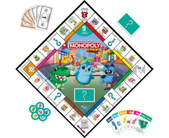 MONOPOLY Galda spēle "Junior 2 Games In 1" (latviešu un igauņu val.)