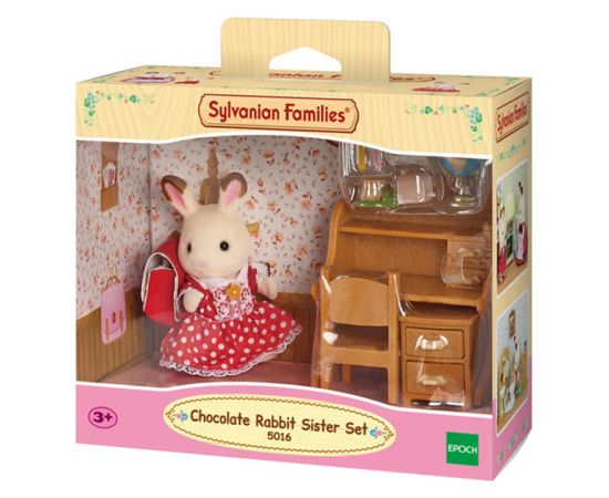 SYLVANIAN FAMILIES Šokolādes trušu māsa ar rakstāmgaldu