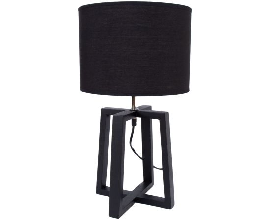 Table lamp WOODEN H44,5cm, dark grey