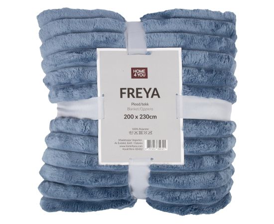 Pleds FREYA XL 200x230cm, gaiši zils