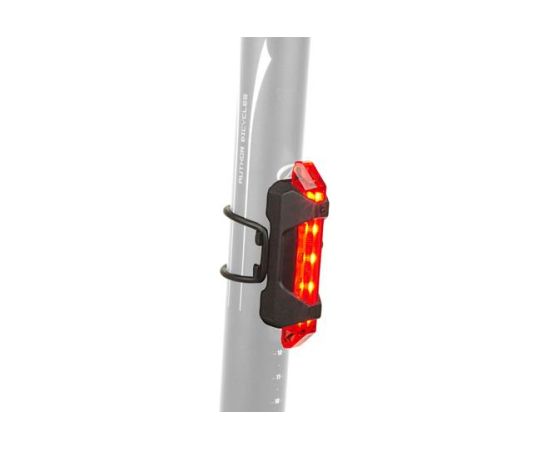 Author Flashing light A-Stake Mini USB  (black/red-lens) Фонари для велосипедов