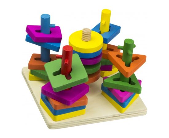 Koka rotaļlieta-sortieris 5 torņi 7550 Игрушки для малышей