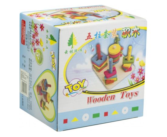 Koka rotaļlieta-sortieris 5 torņi 7550 Игрушки для малышей