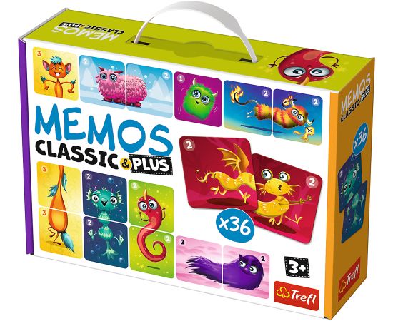 TREFL Memo Classic Plus Piemīlīgie monstriņi
