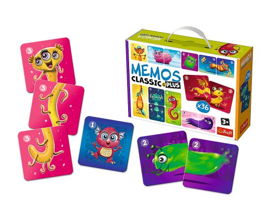 TREFL Memo Classic Plus Piemīlīgie monstriņi