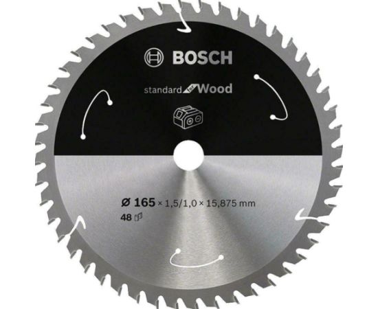 Griešanas disks Bosch 2608837683; 165 mm; Z48 Zāģripas