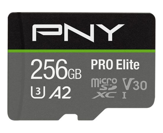 Pny Technologies PNY PRO Elite MicroSDXC 256 GB Class 10 UHS-I/U3 A2 V30 (P-SDU256V32100PRO-GE)