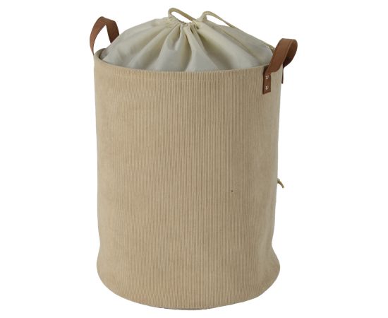 Laundry basket LIDO LEO D38xH48cm, beige