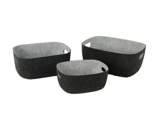 Basket LIDO POP 26x20xH12cm, dark grey