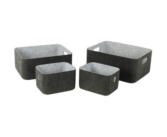 Basket LIDO FELT 33x25xH14cm, dark grey