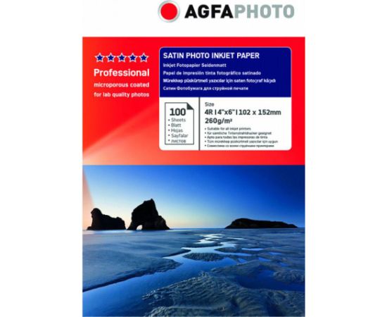 Agfaphoto photo paper 10x15 Professional Satin 260g 100 sheets