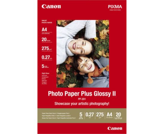 Canon fotopapīrs A4 265g glancēts II 20 lapas (PP-201)