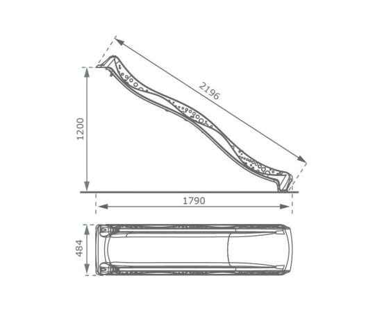 4IQ Sarkans slidkalniņš, 220 cm Детские площадки