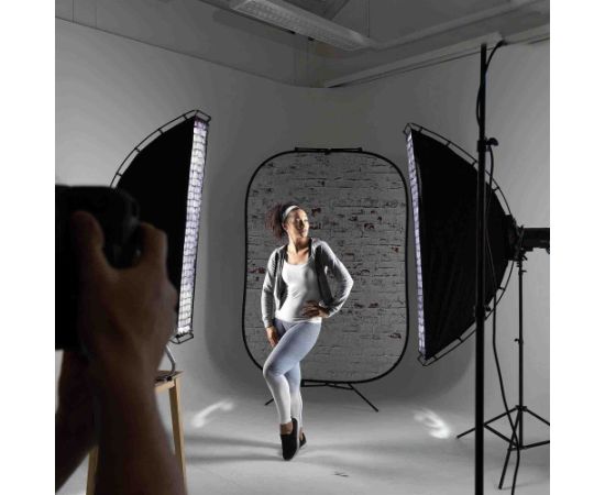 Manfrotto background Urban Collapsible 1.5x2.1m, classic red/distressed white brick (LB5706)