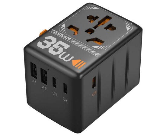 TESSAN TS-WTA02 Travel Adapter EU UK AU USA Ceļojuma adapteris, lādētājs