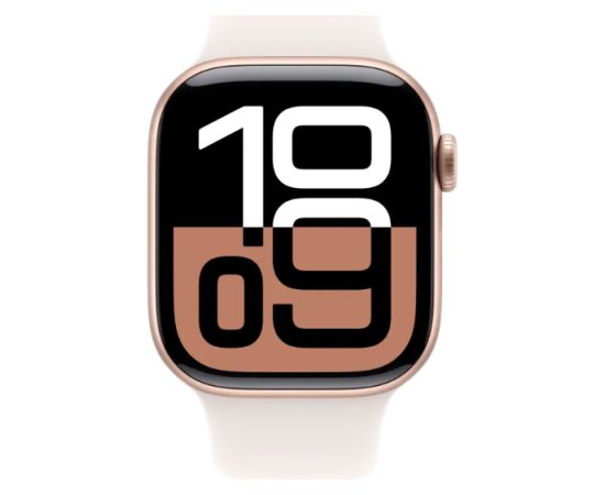Apple Watch Series 10 Viedpulkstenis 46 mm / GPS / Cellular / Rose Gold Aluminium / Light Blush Sport Band / S-M