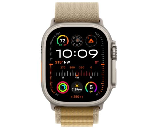 Apple Watch Ultra 2 Viedpulkstenis 49mm / GPS / Cellular / Natural Titanium / Tan Alpine Loop / M