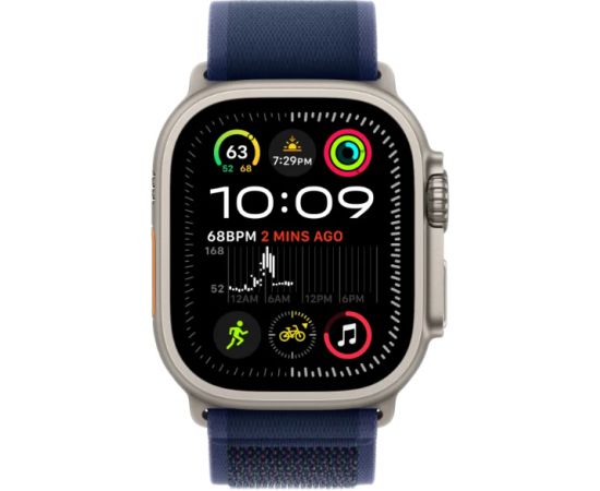 Apple Watch Ultra 2 Viedpulkstenis 49mm / GPS / Cellular / Natural Titanium / Blue Trail Loop / M-L