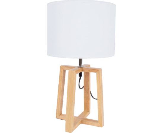 Galda lampa WOODEN H44,5cm, balts