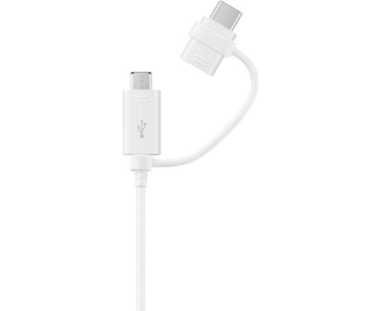 Samsung EP-DG930DWE USB 2in1 Cable Type-C & Micro USB Datu un Uzlādes Kabelis 1.5m Balts (OEM)