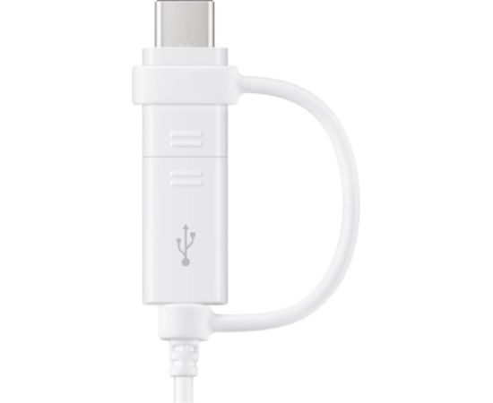 Samsung EP-DG930DWE USB 2in1 Cable Type-C & Micro USB Datu un Uzlādes Kabelis 1.5m Balts (OEM)