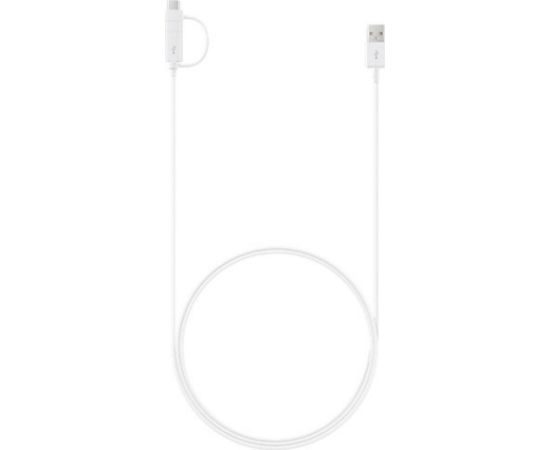 Samsung EP-DG930DWE USB 2in1 Cable Type-C & Micro USB Datu un Uzlādes Kabelis 1.5m Balts (OEM)