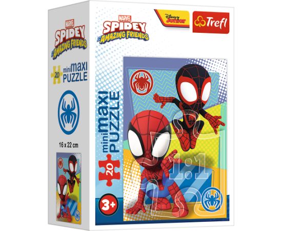 TREFL SPIDER-MAN Mini Maxi puzle Spidey, 20 gab. Puzles TREFL SPIDER-MAN Mini Maxi puzle Spidey, 20 gab. Puzles