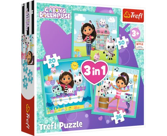 TREFL GABBY´S DOLLHOUSE Комплект пазлов 3в1
