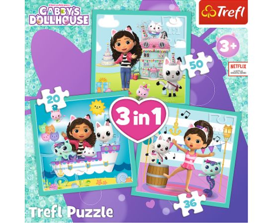 TREFL GABBY´S DOLLHOUSE Комплект пазлов 3в1