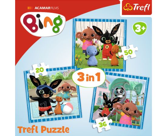 TREFL BING Комплект пазлов 3в1