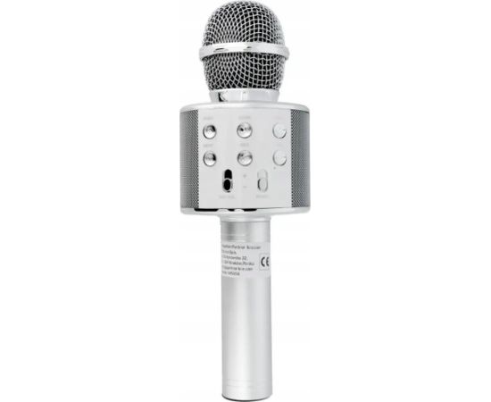 Mikrofon OEM Mikrofon multimedialny karaoke CR58S HQ srebrny