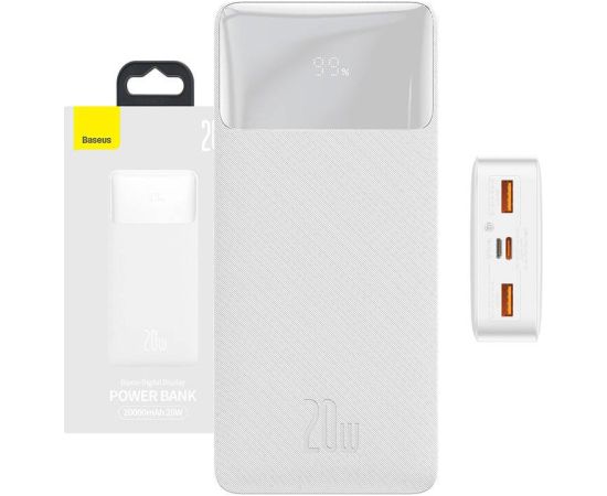 Baseus Bipow Powerbank Ārējas Uzlādes Baterija 20000mAh / 20W
