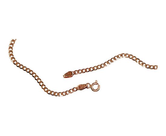 Zelta ķēdīte Kartjē 2.3 mm, dimantu apstrādājums #1400037(Au-R), Sarkanais Zelts 585°, garums: 45 cm, 4.49 gr.