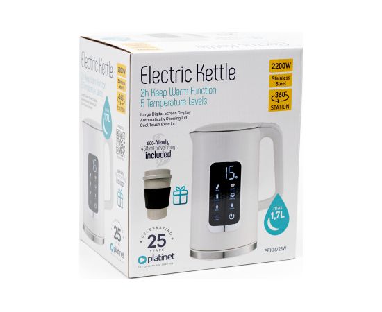 Platinet kettle PEKR723W, white